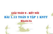 Bài 1.13 SGK Toán 9 tập 1 Kết nối tri thức